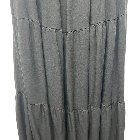 Merokeety Womens Maxi Dress Small Smocked Tiered Dark Cottage Dark Fairy Whimsy - Picture 6 of 15